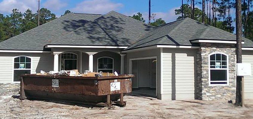 Cumberland Services roll-off containers for residential construction